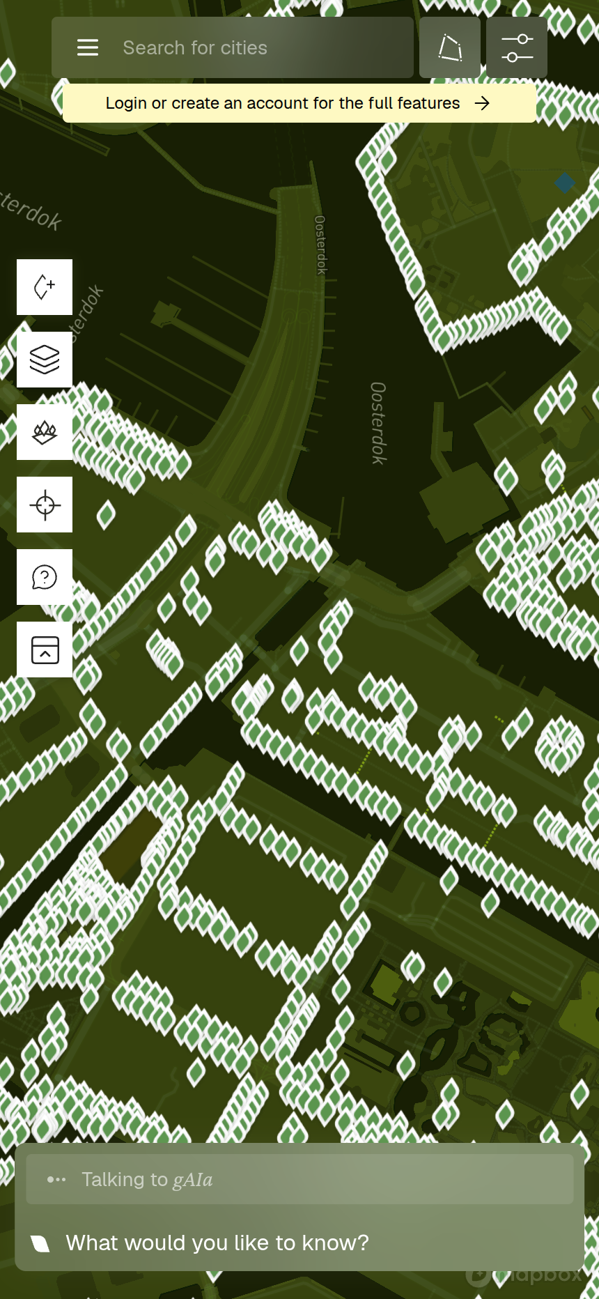 The gAIa map screen
